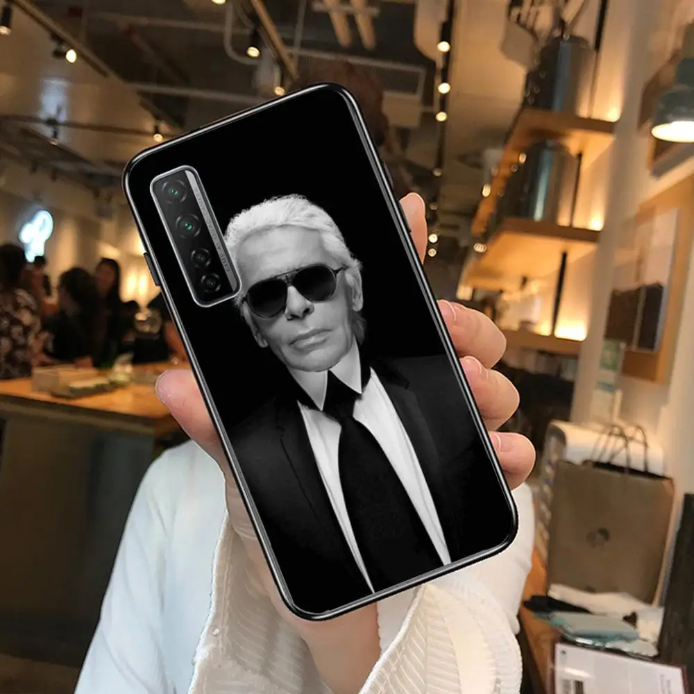 

World famouso designer karls Phone Case For Huawei mate 40 30 10 20 40 8 9 Lite Z Pro Black Etui 3D Coque Painting Hoesjes 5g b