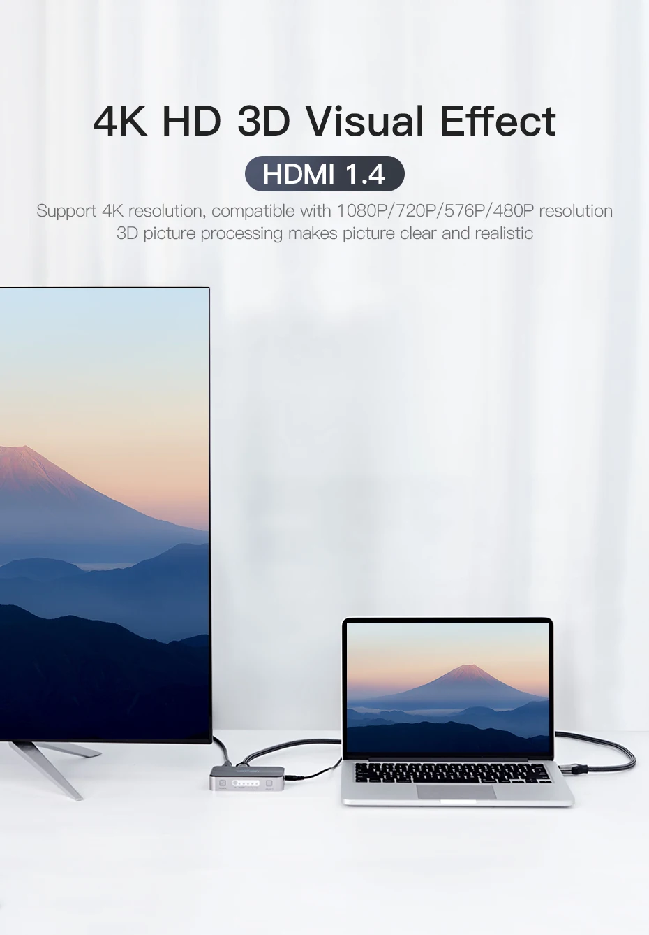 Vention HDMI сплиттер 3x1 4K 3 Порт HDMI коммутатор 3 в 1 Переключатель HDMI с Toslink аудио 3D 2160P для Xbox 360 PS4 Smart tv