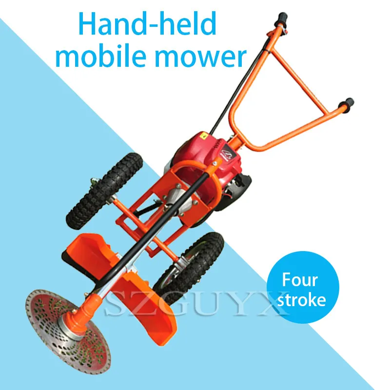 Малая бензиновая ручная нажимная газонокосилка многофункциональная для уборки