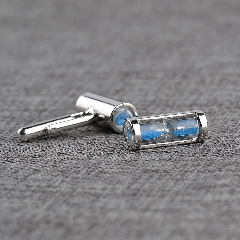 4 вида цветов запонки для жениха свадебные синие песочные часы рубашка мужчин