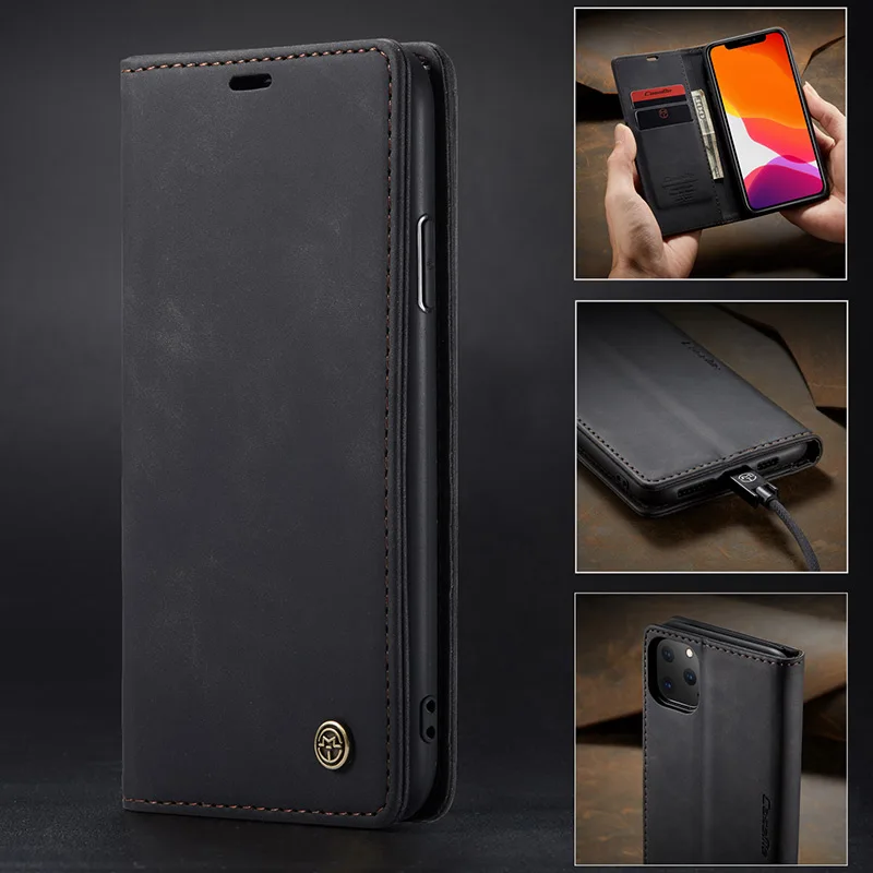 Роскошный Магнитный чехол-кошелек для Iphone 7 8 Plus 13Pro 13 12 Mini 11 Pro X XS Max XR откидной