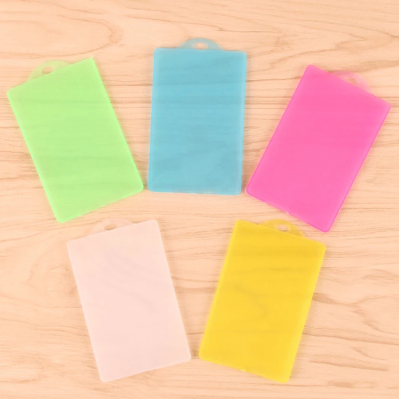 5 шт. пластиковый держатель для карт однотонный Прозрачный чехол дизайн