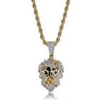 Ожерелье с подвеской в виде головы льва, в стиле хип-хоп