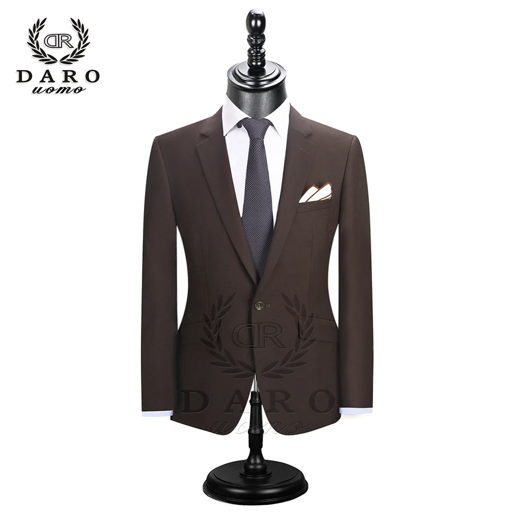 DR8158-6 DARO Мужские Костюмы Блейзер с брюками приталенный Повседневный пиджак на одной пуговице для свадьбы DR8158 - Цвет: DR8158-6