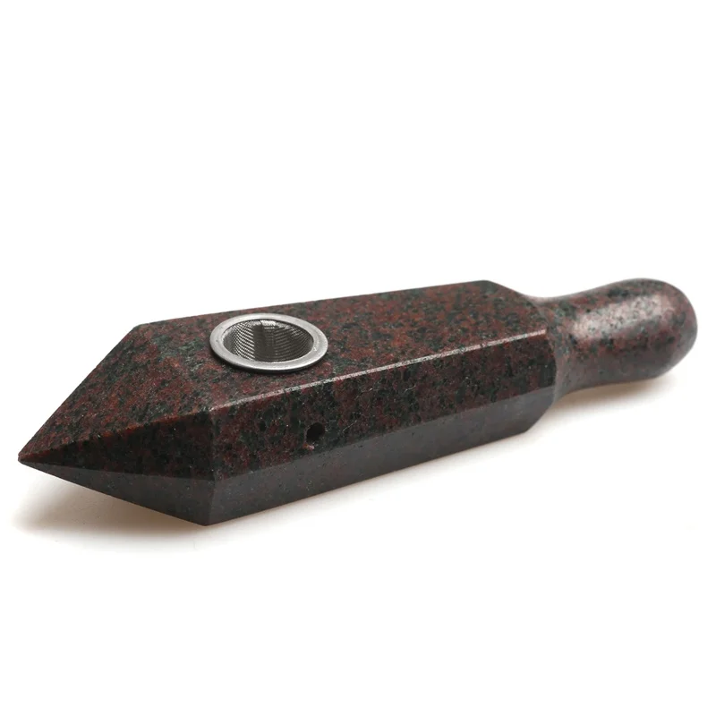 

Natural Gemstone Crystal Smoking Pipes Accessories with Carb Hole with 3PCS Free Metal Filters