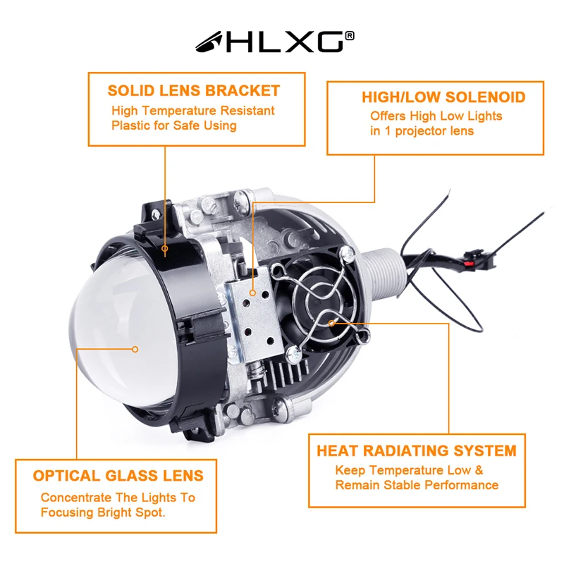Комплект из 2 предметов двух видов светодиодный объектив 3 дюймов проектор линзы