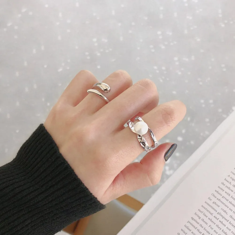 

ZEMIOR 925 Sterling Silver Ring For Women Fine Jewelry High Quality Shiny Irregular Beautiful Lady Rings Hot New Products