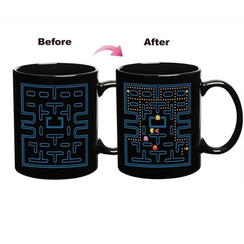Термореактивная волшебная кружка меняющая цвет кофе чай керамическая чашка