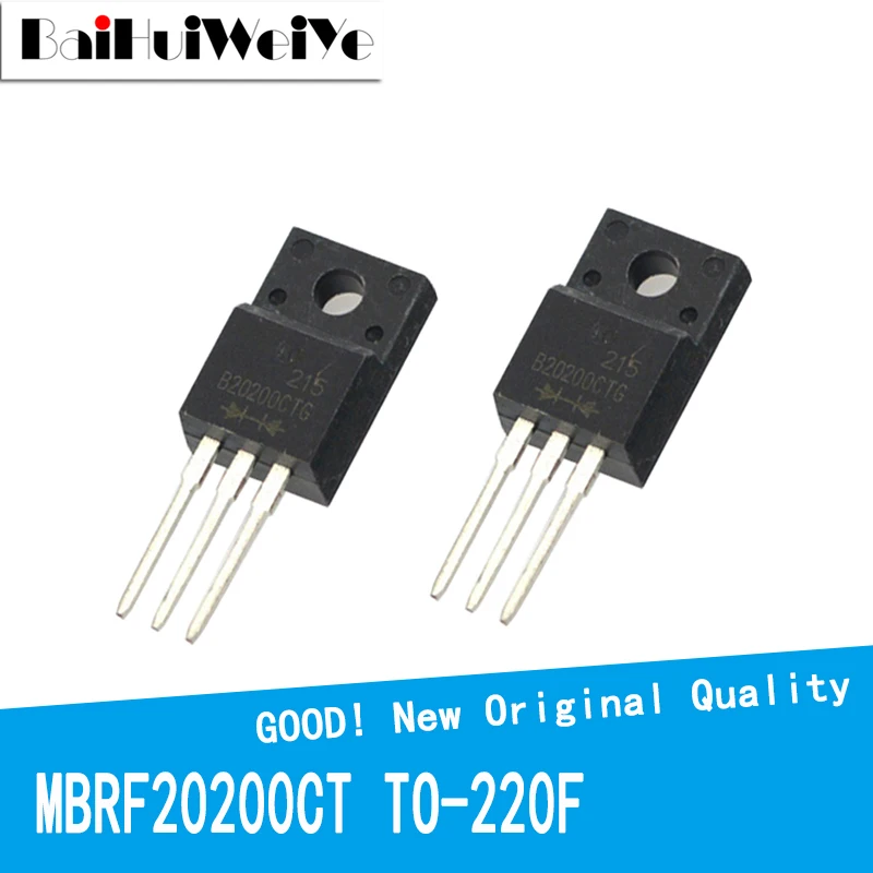 

10PCS/LOT TO-220F MBRF20200CT SCHOTTKY DIODE MBR20200CT 20200CT TO220F B20200G 20A 200V New Original Good Quality