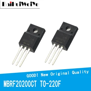 10PCS/LOT TO-220F MBRF20200CT SCHOTTKY DIODE MBR20200CT 20200CT TO220F B20200G 20A 200V New Original Good Quality