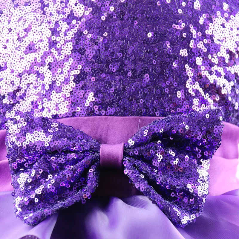 Милые платья для маленьких девочек на День рождения; детская одежда без рукавов; кружевное бальное платье принцессы; праздничный костюм с блестками; От 3 до 11 лет