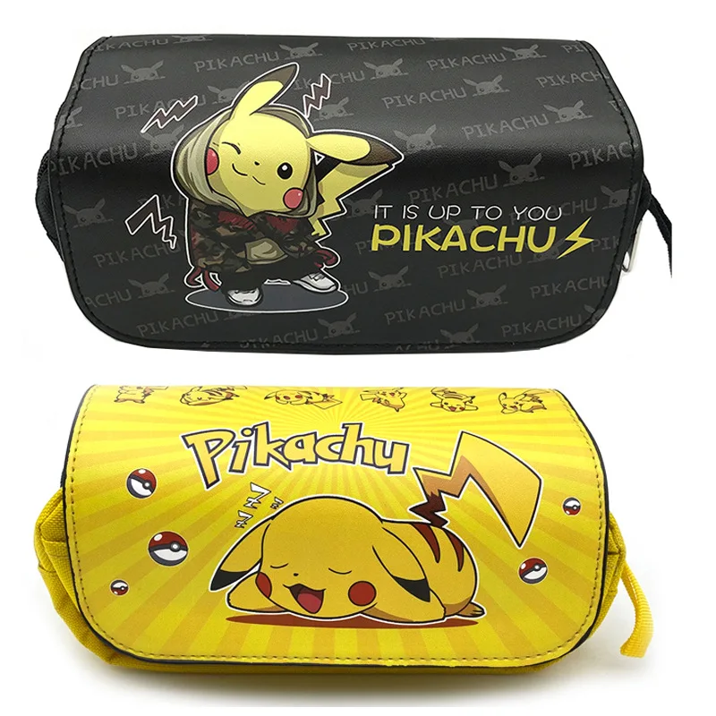 

Pokemon Pikachu pencil case cartoon large capacity school supplies stationery bag boy girl birthday party storage bags gift