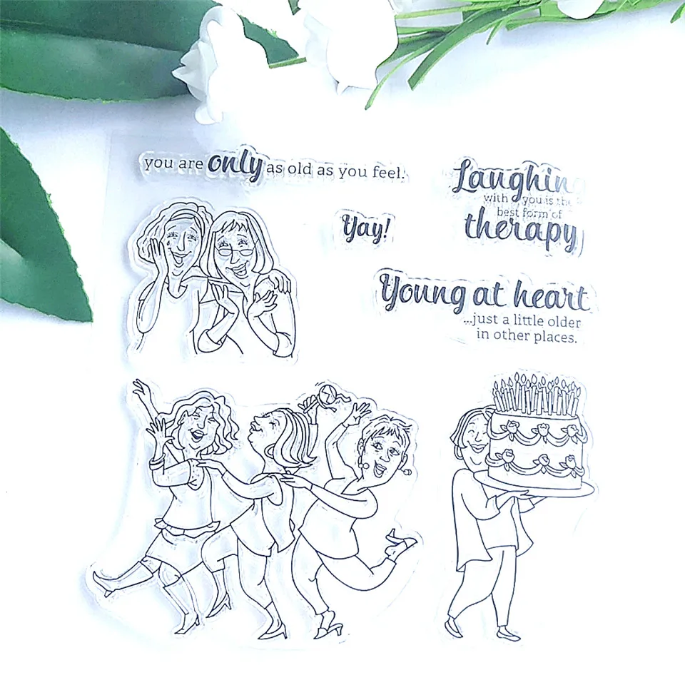 Young at Heart ремесло прозрачный силиконовый штамп для скрапбукинга DIY Фотоальбом Карта изготовление декоративные прозрачные штампы лист