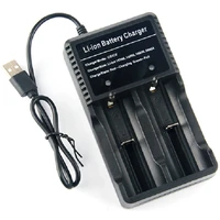 4 2v 18650 2 slot charger li ion battery usb independent charging portable electronic 18650 26650 14500 16340 battery charger