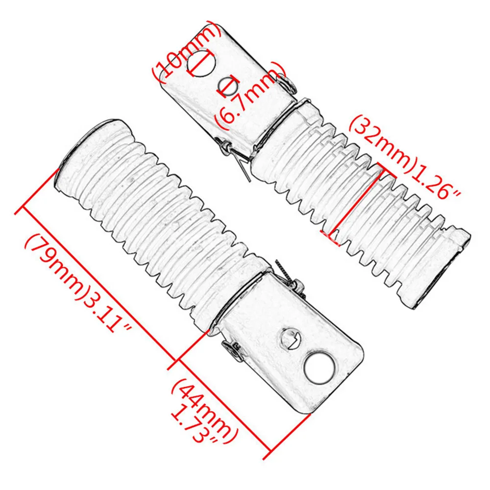 

Motorcycle Foot Pegs Rubber Metal Material Easy To Install Last Long Term Use High Quality Quick Deliver