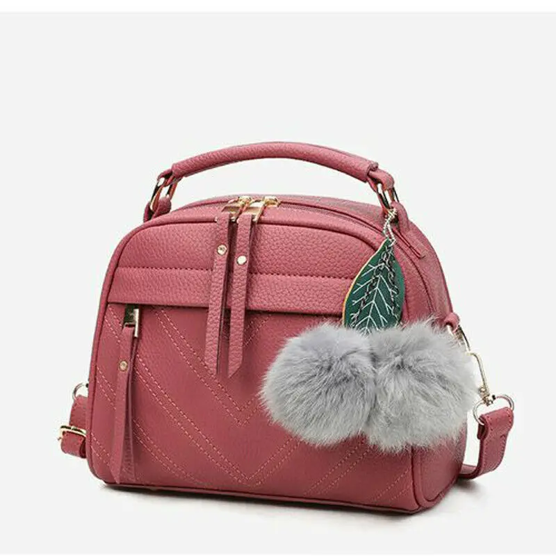 

2019 Newest Hot Women Autumn Winter Bags Purse Tassel Ball Shoulder Handbag Tote Messenger Hobo Satchel Bag Cross Body