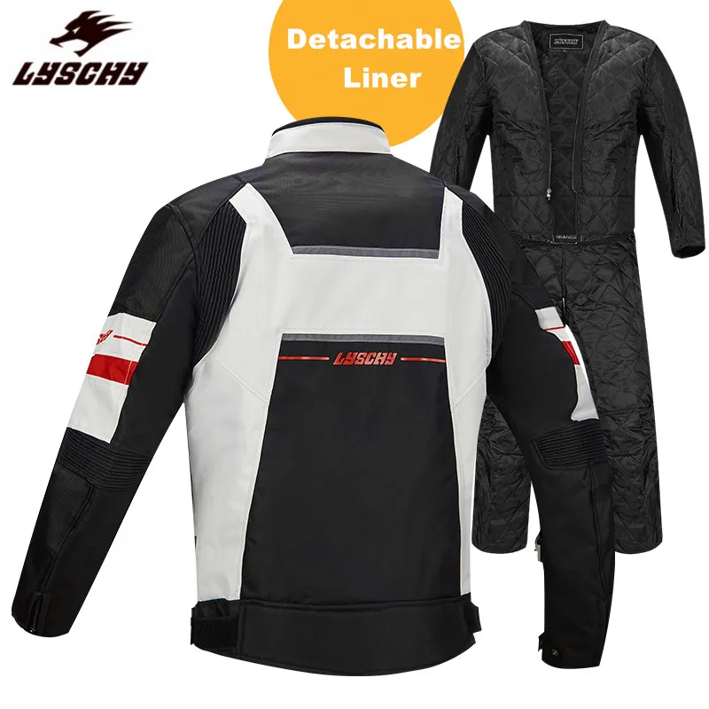LYSCHY холодная водоонепроницаемая мотоциклетная крутка + брюки Съемный CE