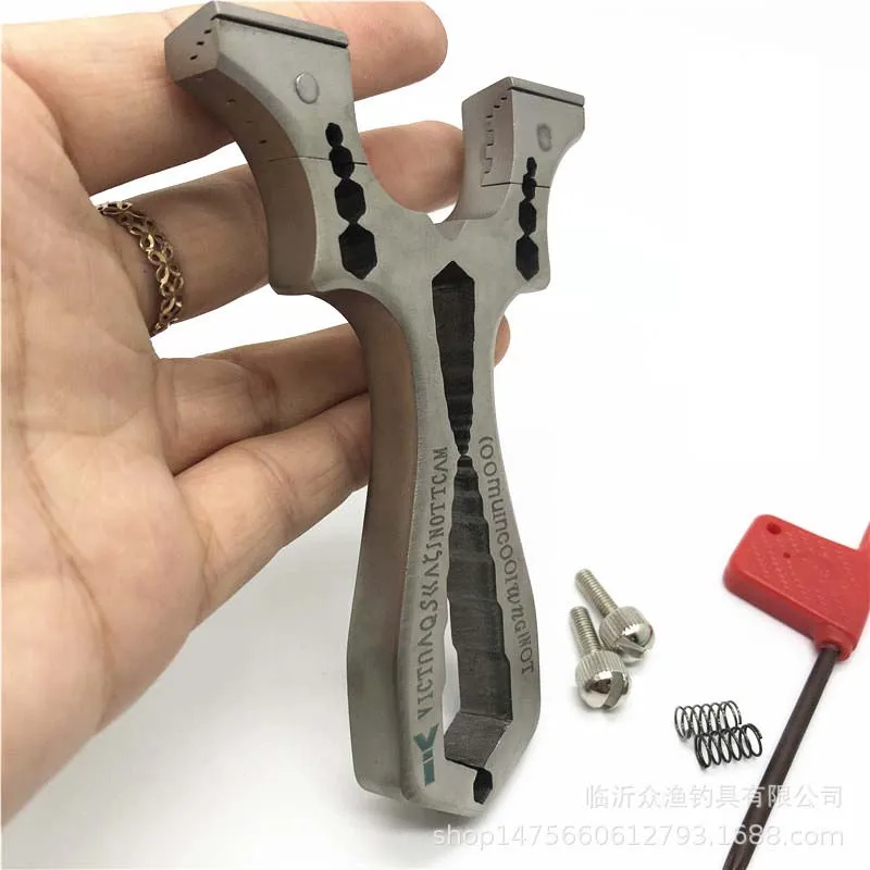 Охотничья Рогатка из нержавеющей стали 304 волчий нож плоской кожи катапульта