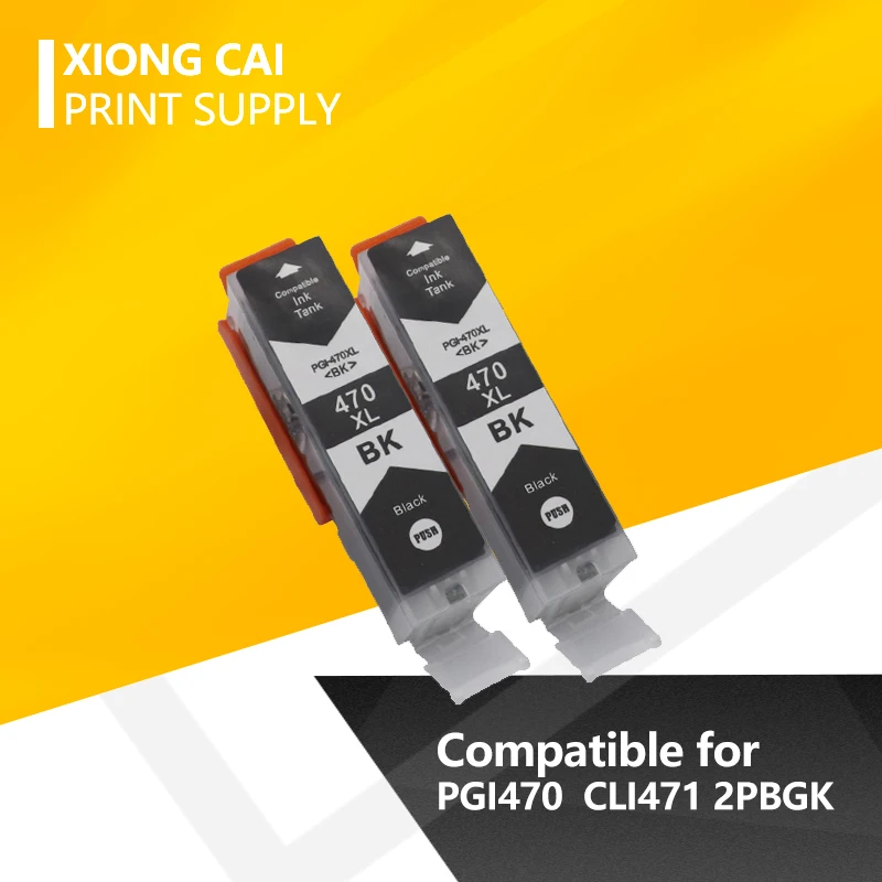 2 шт. PGI-470 CLI-471 PGI470 CLI471 470 471 черный совместимый чернильный картридж для принтера Canon