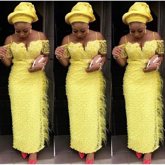 

Летние Великолепные Длинные платья, желтые прямые с перьями на тонких бретелях, официальные платья Ebi для выпускного вечера