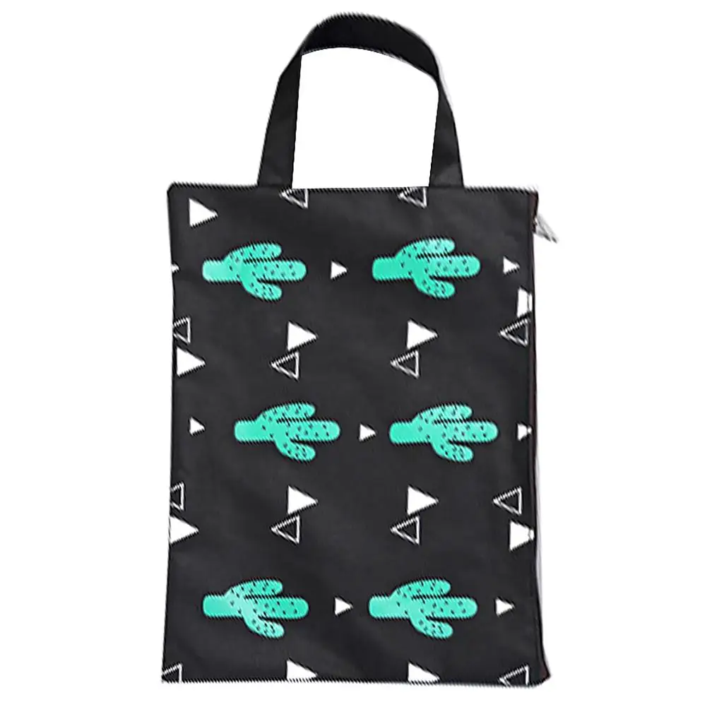 Кактус сетка ткань Оксфорд A4 бумажная сумка на молнии вместительная для