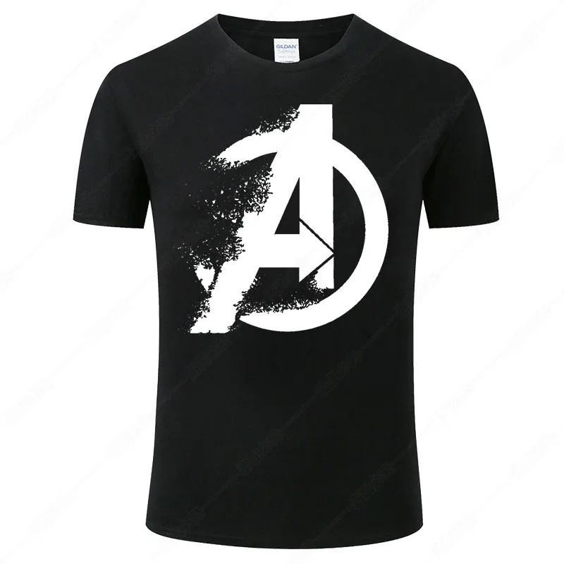 Мужская и женская футболка с принтом Marvel Мстители летняя крутая коротким рукавом