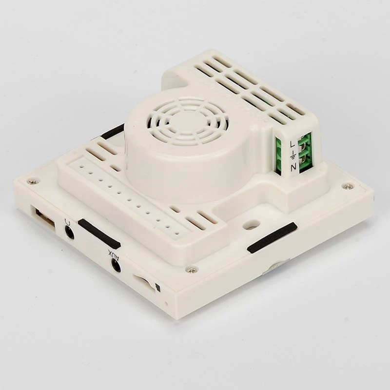 Wall Speaker Fm Radio with Time Display Headphone Jack Support Aux Audio Tf Card Usb Disk Mp3 Player Charge | Электроника