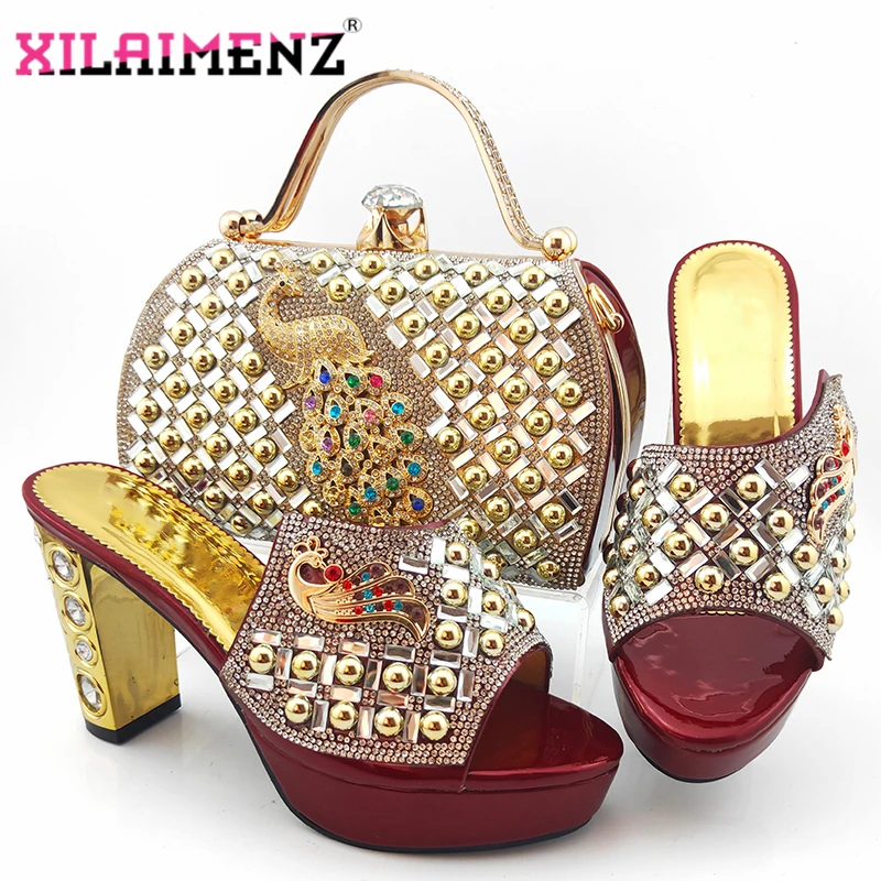 2020 Новое поступление итальянский дизайн Женский комплект из обуви и сумки