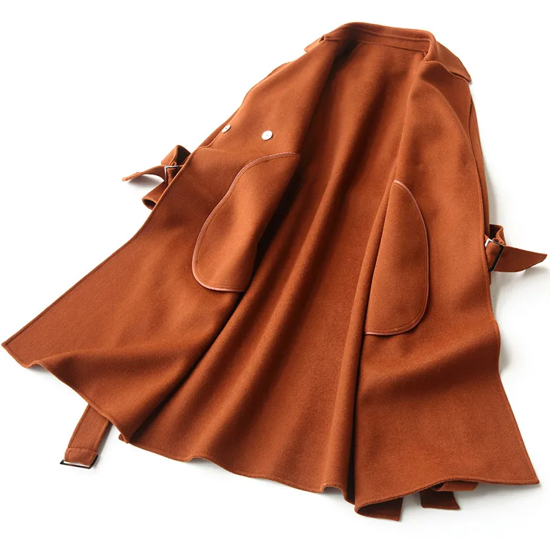 Осенне-зимняя женская куртка двухстороннее шерстяное пальто Женское из