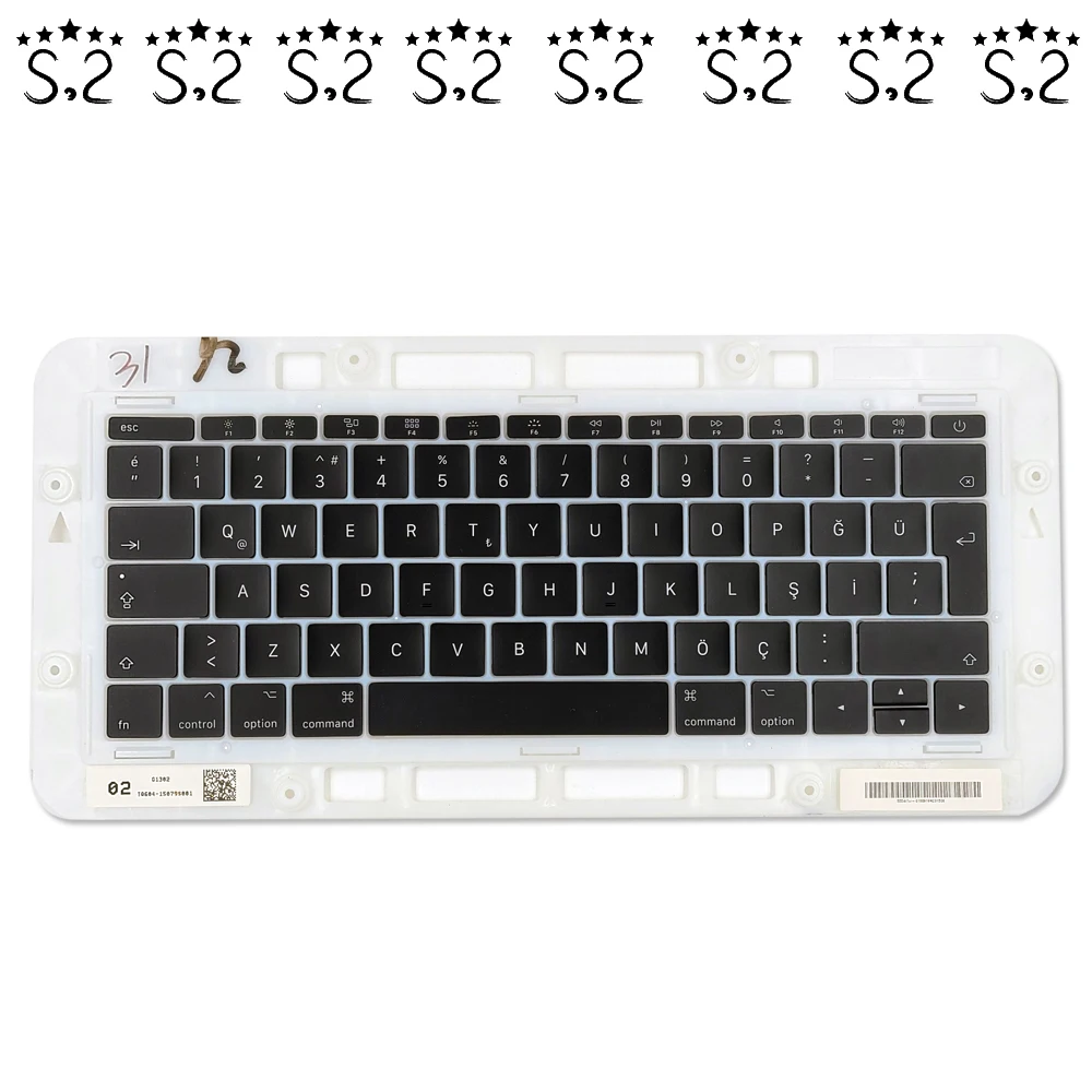 A1708 Турецкая клавиатура для Macbook Pro Retina 13 &quot замена клавиш клавиатуры 2016 2017 |