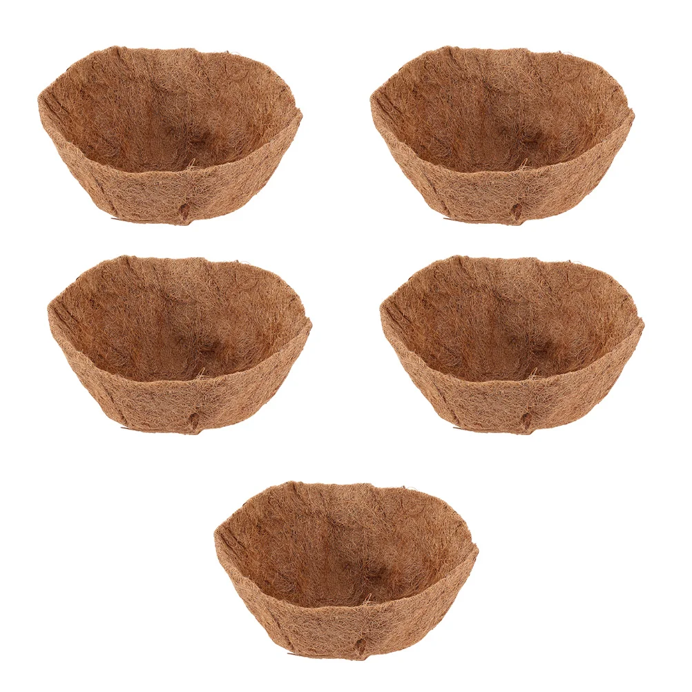

5 шт. половина формы кокосовый цветочный горшок вкладыш подушка коврик для горшка для домашнего использования