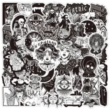 10/30/50pcs Black and White Witch Moon Gothic Graffiti Stickers Decals Car Luggage Phone Laptop Motorcycle Cool Sticker Kids Toy 10/30/50pcs Black and White Witch Moon Gothic Graffiti Stickers Decals Car Luggage Phone Laptop Motorcycle Cool Sticker Kids Toy