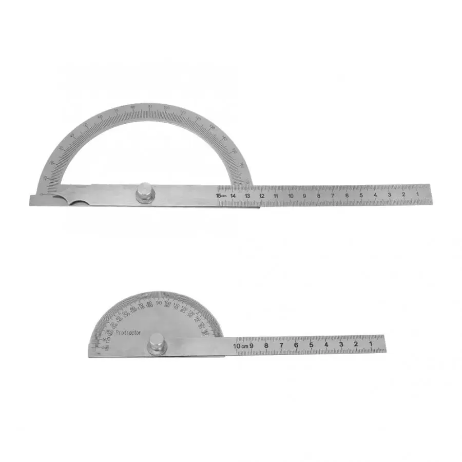 Нержавеющая сталь 180 градусов транспортир Вращательный Угол Finder измерительный