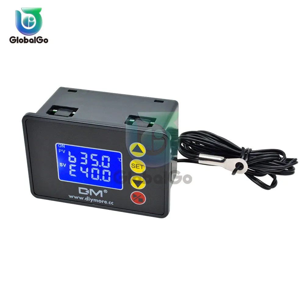 AC110-220V 10A 2200W 1 37 ″ ЖК-дисплей термостат DC12V 240W 20A DC24V 480W Температура контроллер NTC