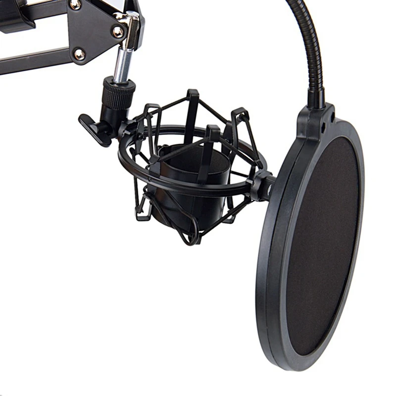 

Microphone Scissor Arm Stand Holder for Bm800 Microphone with a Spider Cantilever Bracket Universal Metal Shock Mount