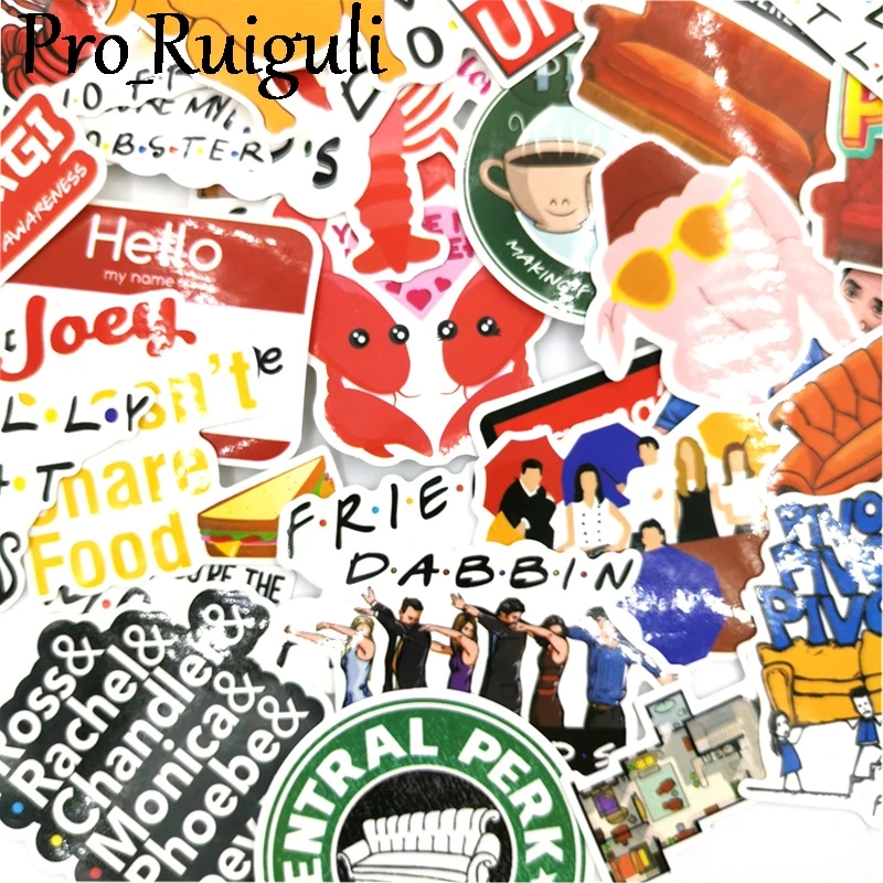 100 шт. с надписью ТВ шоу Friends (наклейки Пастер герои мультфильмов аниме смешные