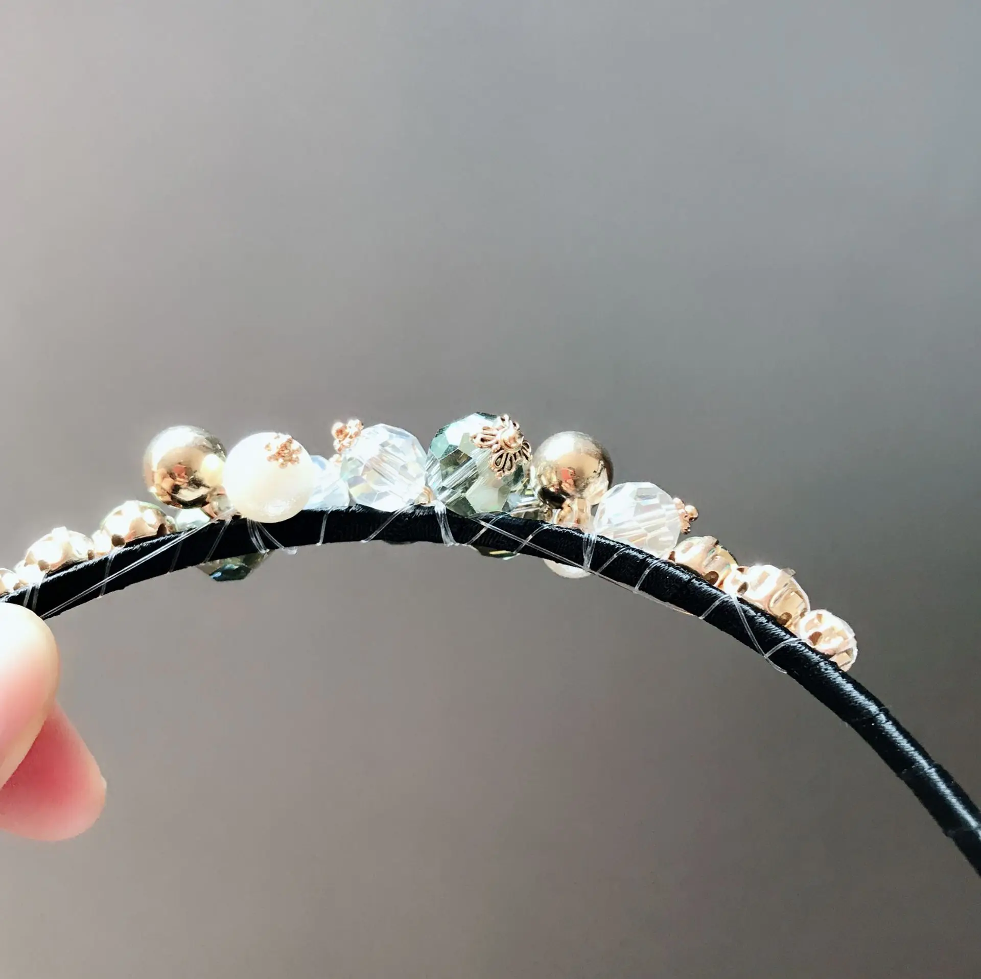 Женская повязка на голову с крупным жемчугом | Аксессуары для одежды