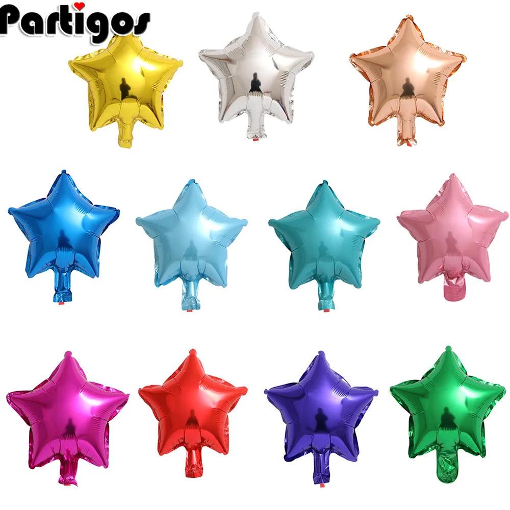 Смешанные 10 дюймовые пятиконечные звездочки в форме сердца из фольги шт. Декор