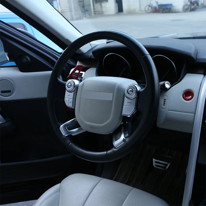 

Car Interior Steering Wheel Button Patch Protection Trim Accessories For Land Rover Discovery 5 RangeRover Sport Vogue 2014-2020