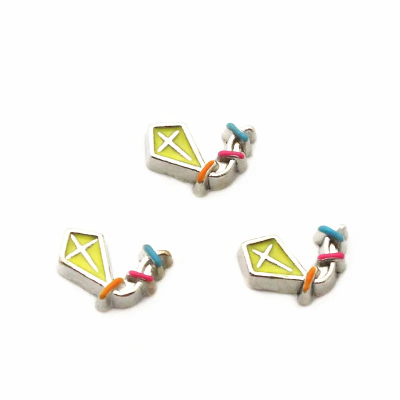 10 шт. металлическая эмаль Высокое качество кайт плавающие амулеты для медальона