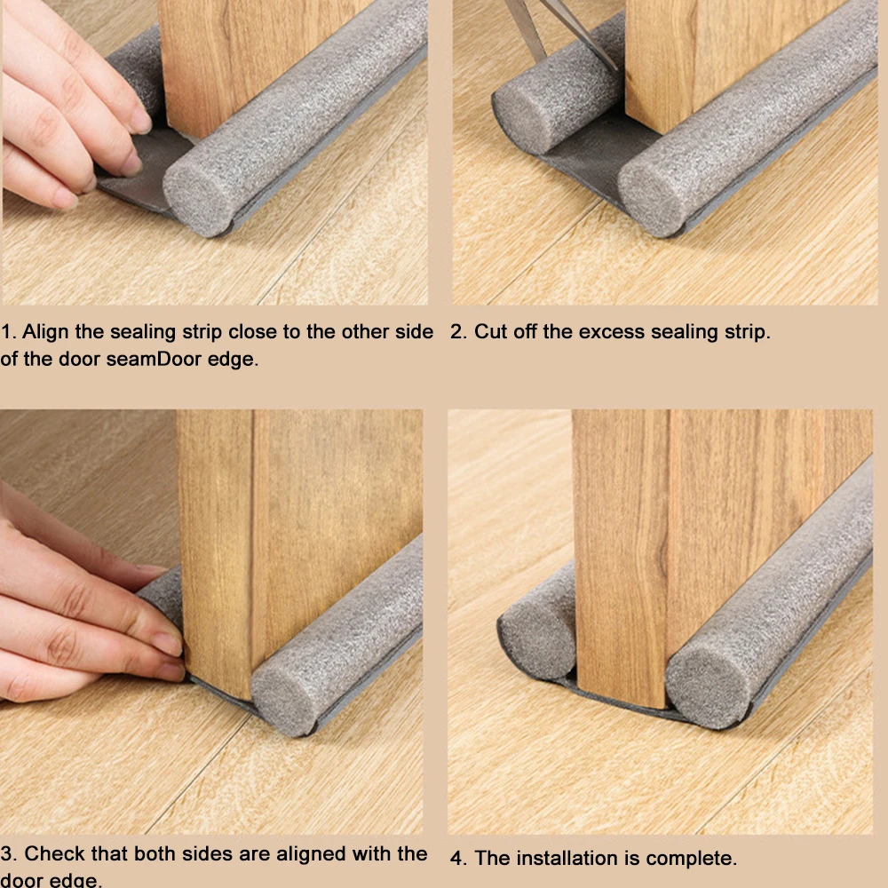 93cm door draft stopper weather stripping door sweep adjustable under blocker weatherstrip house sound insulation strip free global shipping