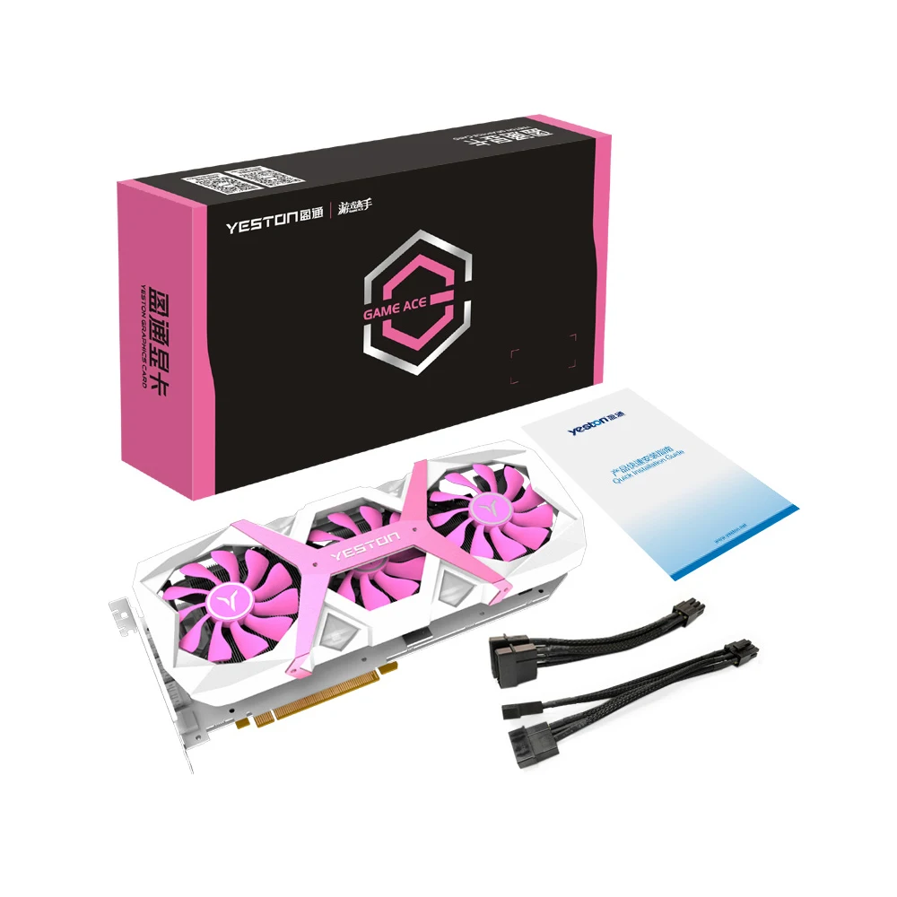 Yeston RX5700 XT-8G D6 PA графическая карта, видеокарта Navi10 7m RDNA PCI Express 4,0 низкое энергопотребление GPU 7nm
