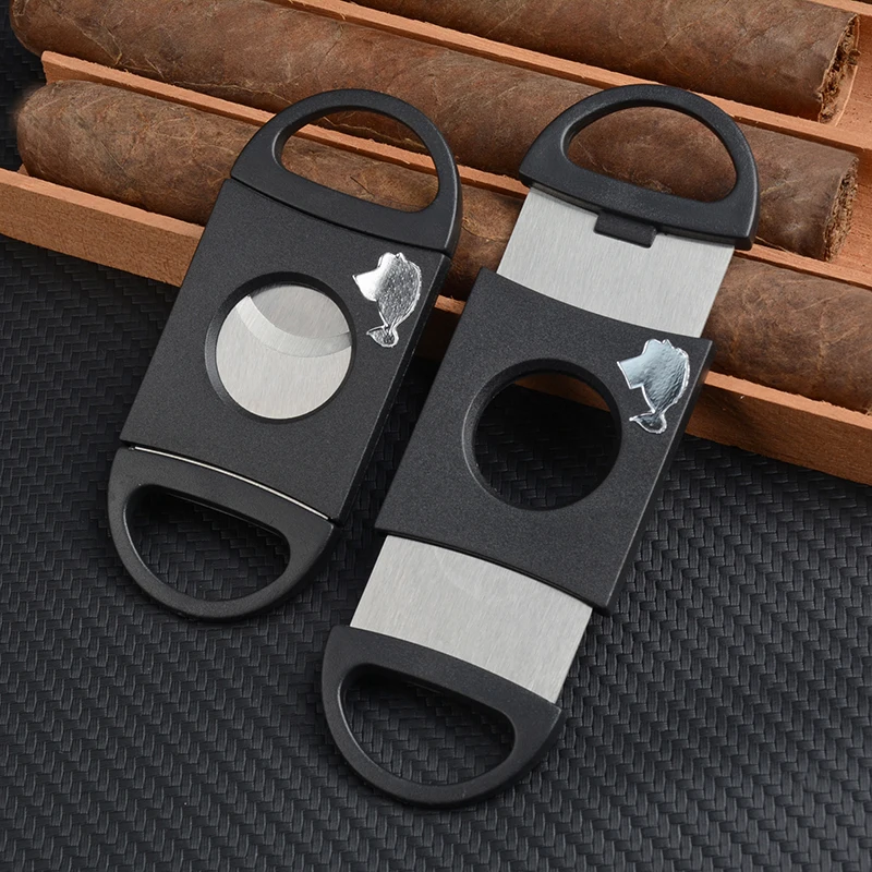 COHIBA двойные лезвия резак для сигар пластиковый нержавеющий острый инструмент