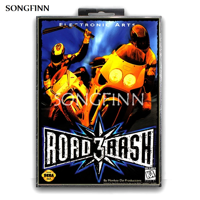 

16 bit MD Memory Card With Box for Sega Mega Drive for Genesis Megadrive - Road Rash 3