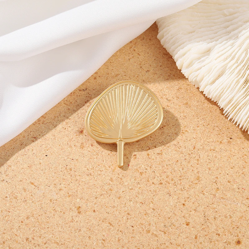 Fan Alloy Pin Creative Simple Gold lovely Brooch Lapel Cowboy Badge Bag Jewelry Gift Friends Custom Wholesale | Украшения и