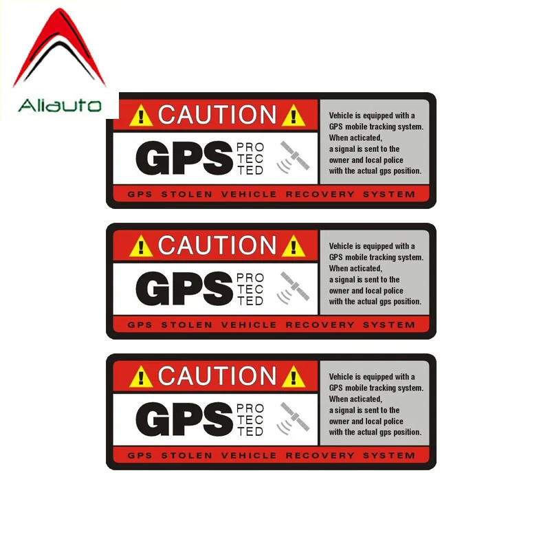 

Aliauto Caution Car Sticker Warning GPS Protected Car Stickers Waterproof Sunscreen Cover Scratch Decal PVC,3X10cm*4cm