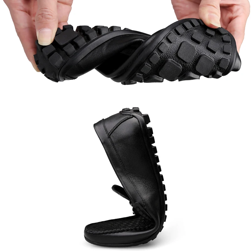 Мокасины мужские из натуральной кожи дизайнерские туфли без застежек цвет белый