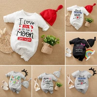 malapina spring newborn baby girl boy cotton romper clothes infant jumpsuit i love mom kids toddler costume with hat 0 24m