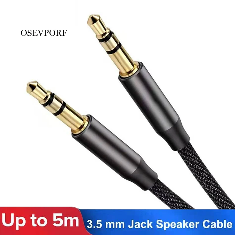 Jack 3 5 Aux Wire for Samsung Xiaomi Speaker Line Nylon Cord Jack 3.5 Cable Audio Male-Male Cord Earphone 3.5mm Cable Nylon Cord