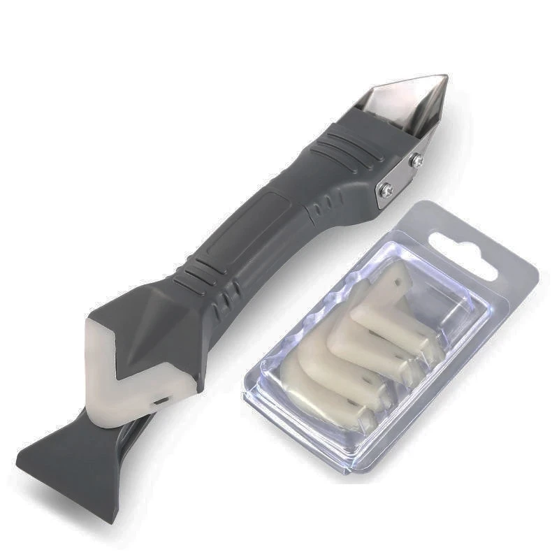 3 In1 Стекло клей угол скребок шприц для заделки швов инструмент Лопата связующего